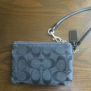 Black coach wristlet